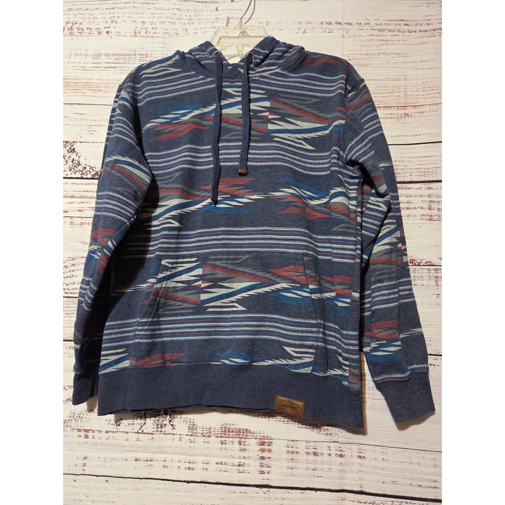 Ariat Chimayo Collection Centinela Traditional Arts Blue Southwestern Hoodie M